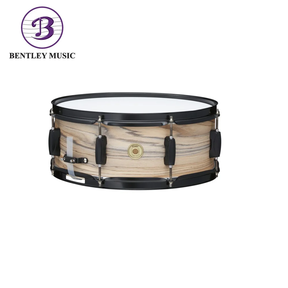 TAMA WP1465BK-NZW Woodworks 14X6.5in Snare Drum, Nat Zebrawood Wrap - Image 3