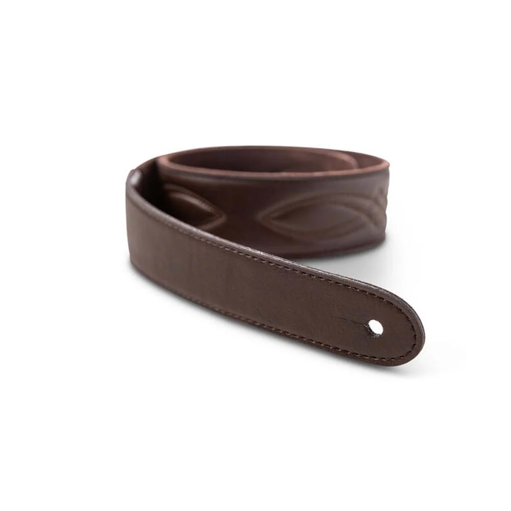 Taylor 2" Vegan Leather Guitar Strap, Chocolate Brown - Image 2