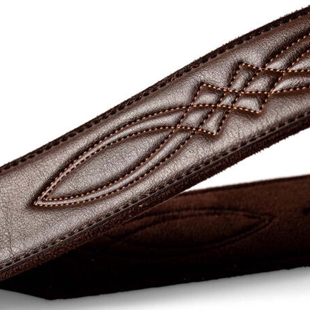 Taylor 2" Vegan Leather Guitar Strap, Chocolate Brown - Image 4