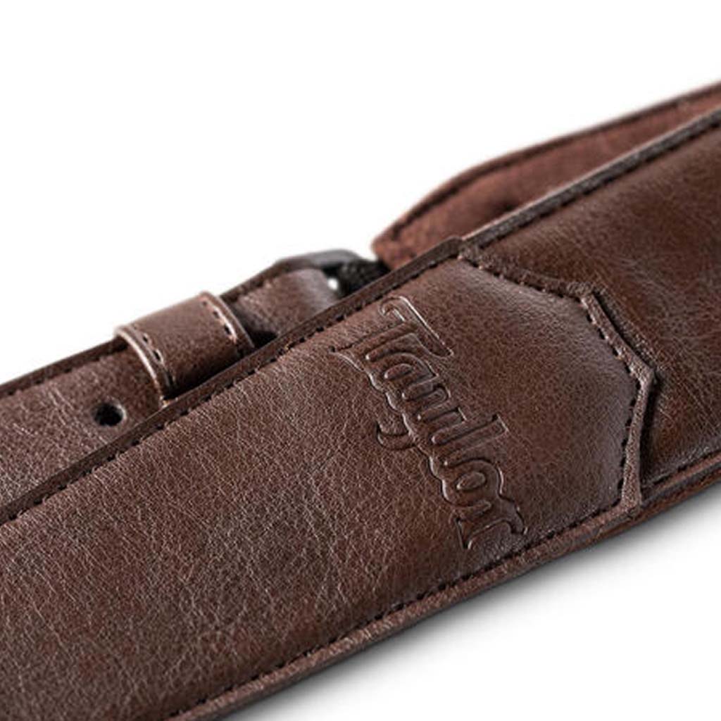 Taylor 2" Vegan Leather Guitar Strap, Chocolate Brown - Image 5