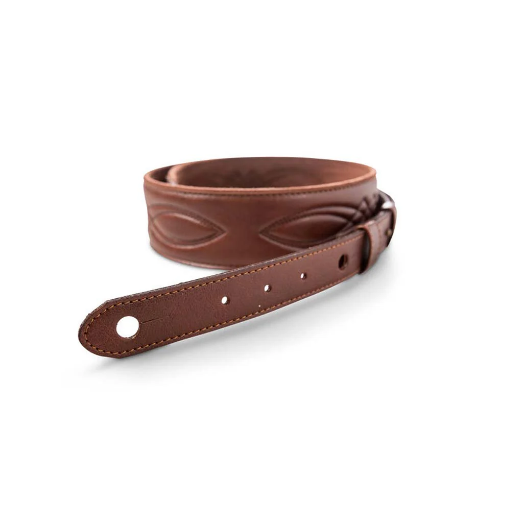 Taylor 2" Vegan Leather Guitar Strap, Medium Brown - Image 3