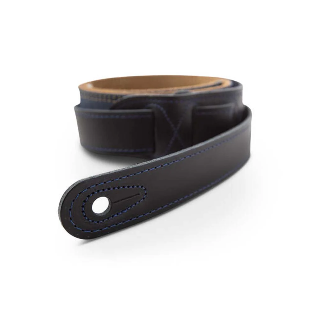 Taylor Blue Denim 2" Guitar Strap, Gold Logo - Image 3