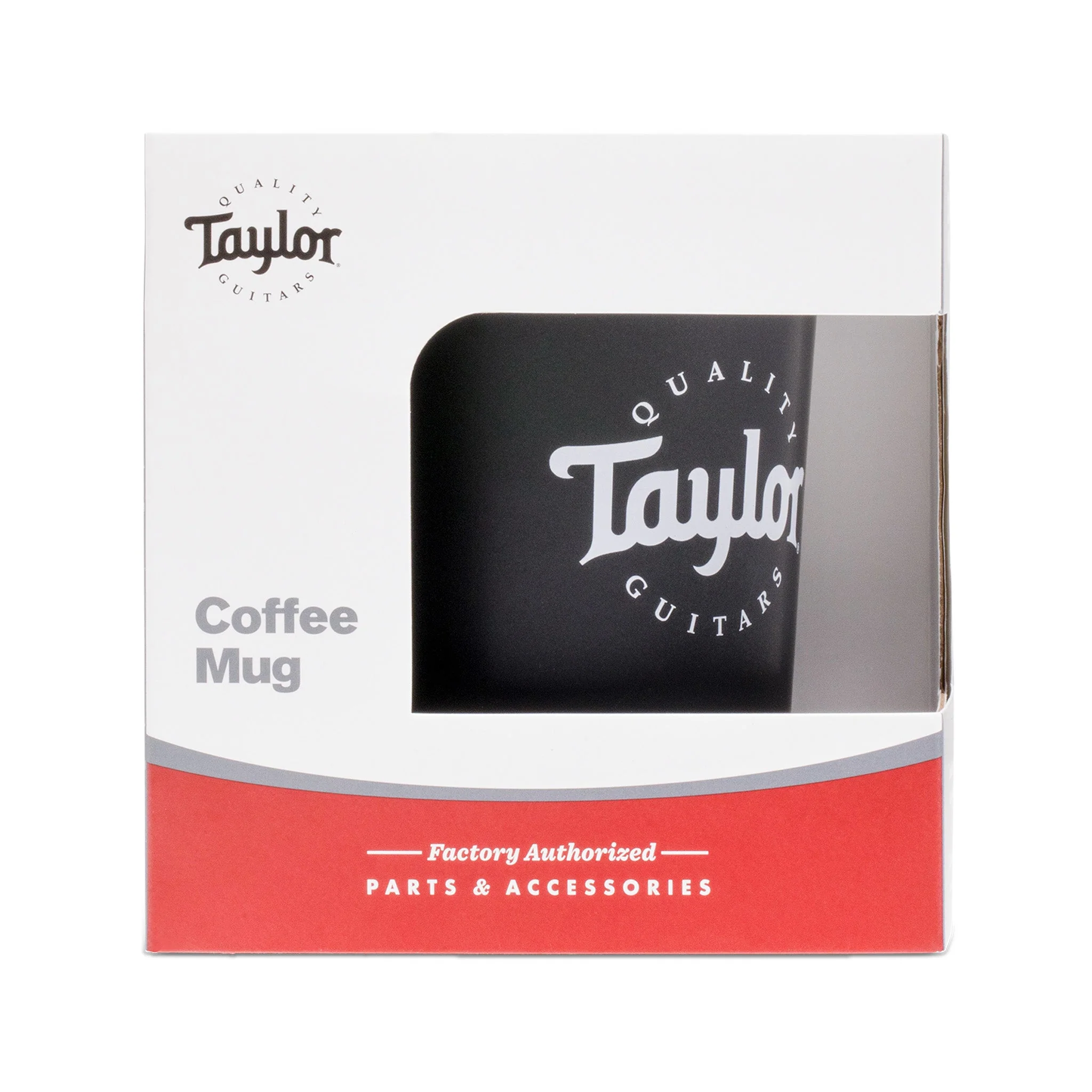 Taylor Rocca Coffee Mug w/ White Logo, Black - Image 2