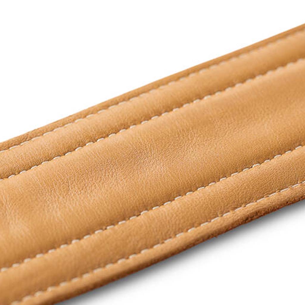 Taylor Spring Vine 2.5Inch Leather Guitar Strap, Medium Brown/Butterscotch Trim - Image 7