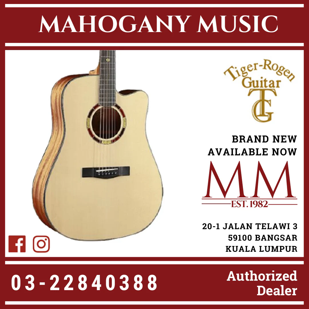 Tiger-Rogen – Mountain Road – Dreadnought C (Natural)  [Solid Top]